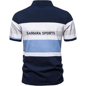 Nouveau coton couleur unie polo classique à manches courtes de qualité supérieure décontracté affaires social hommes polos - Product Image 3