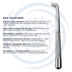Dental Extraction Forceps #222 | High-Quality Stainless Steel <b>Surgical</b> <b>Instrument</b> for Oral Surgery & Tooth Extraction CE ISO - Product Image 3