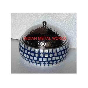 Plat de service en acier inoxydable avec brûleur, avec support en fer de styliste, prix compétitifs - Product Image 5