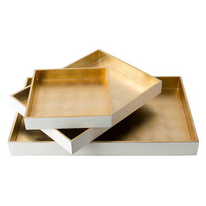 Plateau en laque fait main de qualité supérieure, couleur personnalisée, finition lisse et brillante, plateau décoratif pour la présentation dans le salon - Product Image 1