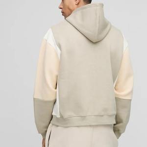 Sudadera con capucha de bloque de color de gran tamaño de peso pesado para hombre, logotipo impreso con pantalla personalizada, estilo Hip Hop para impresión Digital de invierno - Product Image 3