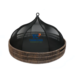 Bandeja de ratán hecha a mano natural de último diseño con cubierta de lino, regalo para vacaciones de Ramadán, uso doméstico y servicio de alimentos - Product Image 1