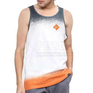 Ropa deportiva con estampado personalizado Chaleco de gimnasio atlético para hombres logotipo personalizado entrenamiento tanque hombres Fitness camiseta sin mangas con tela de malla - Product Image 1