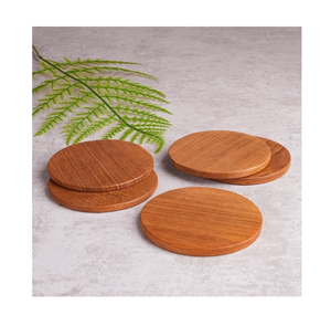 High Quality Wood coaster square and Round Kitchen <b>Dinner</b> Table Ware Use coaster Customized Color Piece - Product Image 3