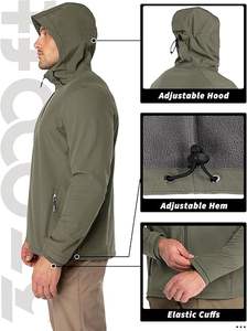 Chaqueta Softshell Adventure hecha a medida para hombre, tela de lona de estilo callejero, ropa de invierno Reversible a prueba de viento, impermeable con capucha - Product Image 3