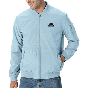 Men's Stylish Bomber <b>Jacket</b> with Stand Collar Comfortable and Adjustable for Winter-Best Price - Product Image 2