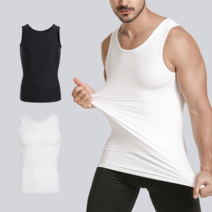 Camiseta sin Mangas de Compresión Transpirable y Adelgazante para Hombre, Chaleco Deportivo de Secado Rápido y Resistente al Sudor, Camiseta Interior de Algodón/Bambú - Product Image 2