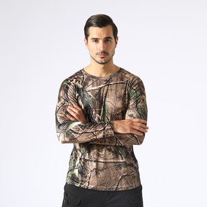 Magliette da caccia per uomini Polo in pile massello 3D cinghiale cervo Smocked bianco mimetico Camo cacciatore di pesca