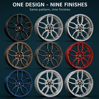 Jantes forgées 3 pièces rouges à rayons en Y avec lèvre argentée, 19 pouces, à déport profond, 5x112, en alliage 6061-T6, pour Mercedes, concaves, personnalisées, direct usine