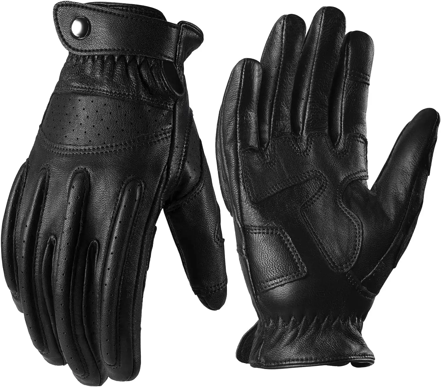 Wholesale Cheap Price Motorcycle Gloves for Men Genuine Leather Touchscreen Waterproof Motorbike Gloves Made In Pakistan