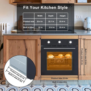 Horno Eléctrico de Pared Integrado con 24 Elementos Eléctricos, Capacidad de 70 L, Control Táctil y Temporizador - Product Image 1