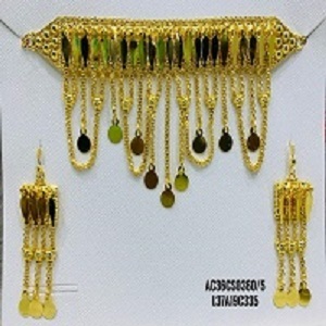 Pretty Style Chik Set Beautiful Design Gold Plated Arabic Jewellery - Product Image 1