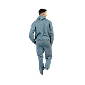 Acid Washed Men's Tracksuit Custom <b>Hoodie</b> 100% Cotton Breathable Fabric Customized Logo <b>Running</b> Outdoor Tracksuit for Men - Product Image 2