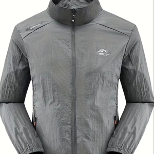 Customized Logo Men's Plus Size Windbreaker Jacket 100% Top High Quality Canvas Windproof and Waterproof Sportswear for Winter - Product Image 5