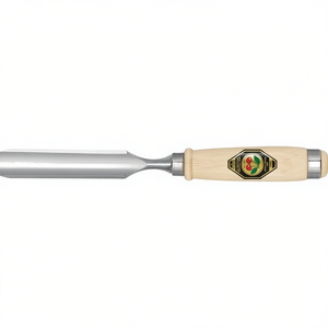 Couteau à gouger Ulm Style CHERRY avec 2 pinces en acier, largeur de coupe 18 mm, manche en hêtre pour travaux en bambou et en bois - Product Image 3