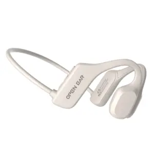 Neckband Headset Bluetooth nirkabel, Headset Bluetooth nirkabel, headphone konduksi tulang Olahraga, kait telinga Stereo suara