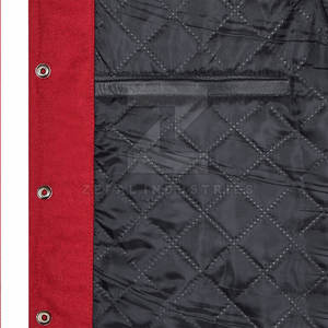 Veste Letterman en toile à manches en cuir pour hommes de qualité supérieure Logo avant Mode d'hiver décontractée - Product Image 6