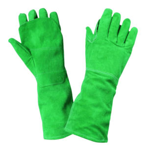 Guantes DE SEGURIDAD DE CUERO dividido de piel de vaca de alta resistencia al fuego delantal de trabajo con protección de manos mejorada Palma - Product Image 4