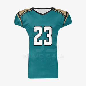 Camiseta de fútbol americano personalizada de alta calidad, manga corta transpirable para jugadores de talla grande disponible, venta al por mayor de fábrica - Product Image 1