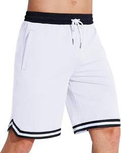 Short en maille de polyester de taille plus personnalisé basique pour l'été athlétique entraînement Gym Joggers avec motif solide avec logo personnalisé - Product Image 6