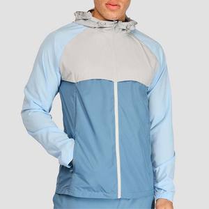 Ensemble court à capuche en satin thermique polyester de haute qualité, coupe-vent d'été, grandes tailles, nouvelle arrivée, couleur contrastée personnalisée, sport - Product Image 3