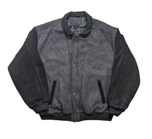 Nouveau style de veste universitaire en laine personnalisée pour hommes, veste à capuche en cuir à manches baseball Letterman, broderie en chenille sur pied - Product Image 1