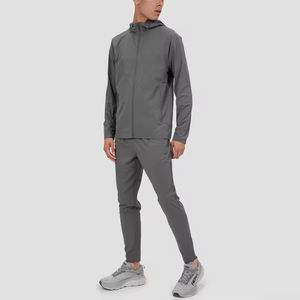 Conjunto deportivo de chaqueta y pantalones cortavientos para hombre, para gimnasio, correr, fitness al aire libre. - Product Image 2