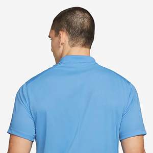 Respirant anti-transpiration 100% Polyester décontracté coupe Standard avec patte à 2 boutons université bleu Performance hommes Golf Polo Sh - Product Image 6