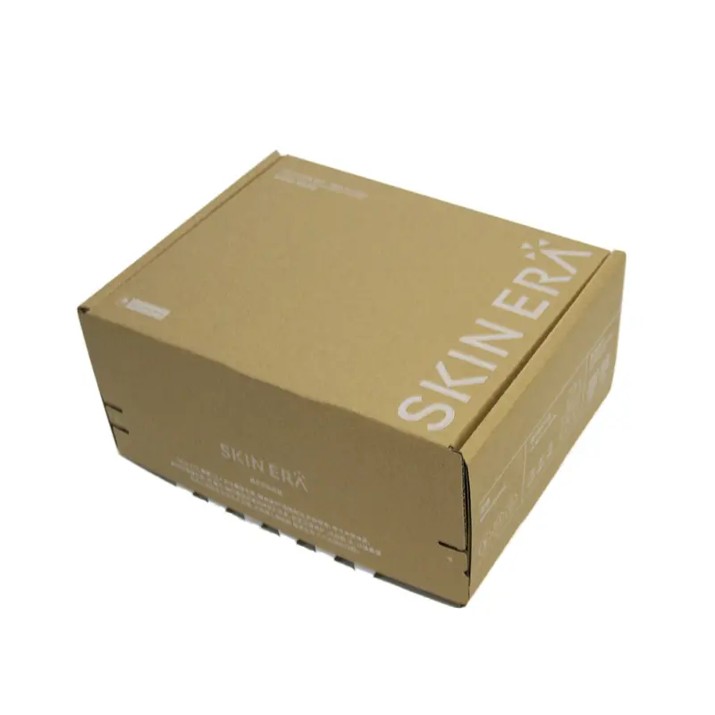 Eco-friendly custom corrugated flat pack packaging and mailer boxes with tear strip and double side adhesive tapes