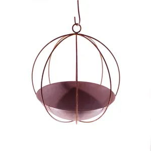 Estilo lujoso Diseño moderno La mejor maceta colgante de pared de Metal Maceta colgante de interior Maceta de metal colgante Aspecto Chapado en cobre - Product Image 1