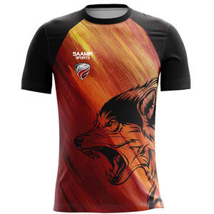 Full Sublimated Polo shirt black and red with printed logo / Custom polo shirt with custom design and logo - Product Image 3