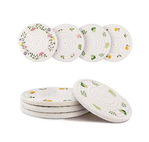 <b>Woven</b> <b>Coasters</b> exporter for Coffee Tables Wooden Drink <b>Coasters</b> for Table Protection Reusable Drink Kitchen Farmhouse - Product Image 3