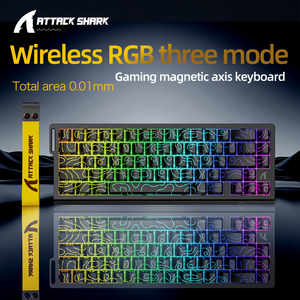 Attack Shark X68Pro 60% Teclado inalámbrico de eje magnético de tres modos 0.01RT 8kHz Teclado para juegos de computadora - Product Image 3