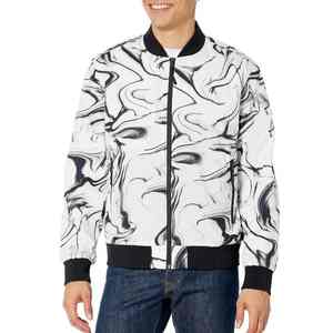 Veste bomber en denim à capuche streetwear mode hiver 2025 pour homme, personnalisable, de haute qualité, imperméable et coupe-vent - Product Image 6