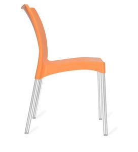 Chaise de salle à manger en métal Minisite Mobilier de maison en plastique durable Design convertible - Product Image 3