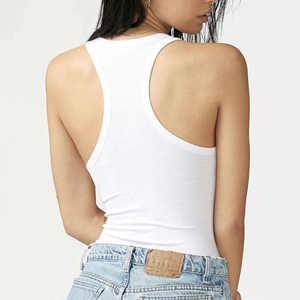 Prix de gros, débardeurs longs pour femmes, nouveaux, différentes couleurs, coton, basique, uni, débardeur pour femmes - Product Image 3