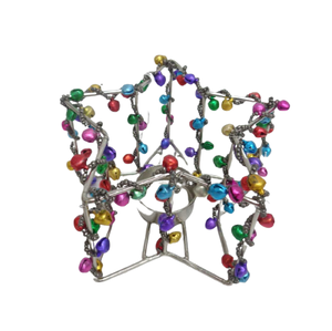 Tarro de vela de tamaño estándar de níquel votivo redondo de hierro y cuentas decorativas clásicas para decoración del hogar hecho a mano - Product Image 6