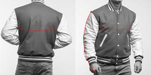 Chaqueta Varsity de Béisbol de Invierno Reversible e Impermeable, con Cuello de Lana, Tallas Grandes, con Parches de Chenilla Bordados Personalizados - Product Image 5