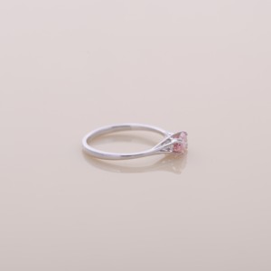 IGI Certified Pear Cut Pink Lab Grown Diamond Solitaire Engagement-Wedding <b>Ring</b> 14K White/Rose/Yellow Gold Rhodium Plated Prong - Product Image 5