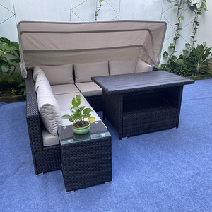 Made in Vietnam Modern Comfortable <b>Rattan</b> <b>Sofa</b> Set with Canopy Cushions for Garden Furniture Courtyard Leisure Patio Deck - Product Image 6