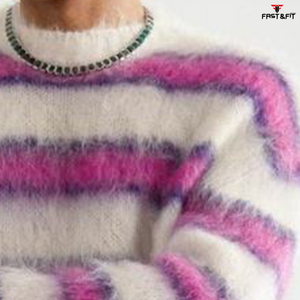 Custom Design High Quality Anti-Wrinkle Knitted Crew Neck Men Winter <b>Sweater</b> with Front Logo Factory Price for Sale - Product Image 4