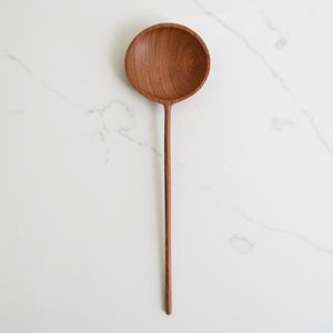 Cuillère en bois de bambou pour la cuisine Porte-ustensiles de cuisine Ensemble d'ustensiles de cuisine en bois d'acacia foncé et de teck - Product Image 1