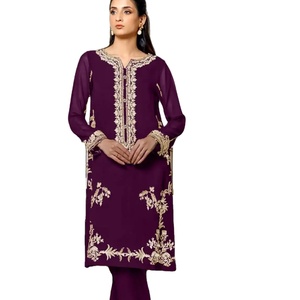 ชุดผ้าซาตินปักด้วยมือจากนักออกแบบล่าสุดโดย Fab Zone - Product Image 1