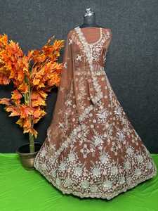 Lehenga choli เสื้อปักเลื่อมสำหรับงานแต่งงานงานพิเศษฤดูร้อน - Product Image 3