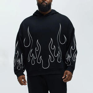 Sweat-shirts à capuche pour hommes grandes tailles, nouvelle collection automne, 100% coton, molleton épais 380 g/m², coupe oversize, personnalisables - Product Image 1