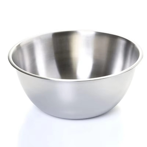 Cuenco de mezcla profundo redondo de acero inoxidable duradero Manual para cocina, restaurante, hospital o uso médico, fácil de limpiar - Product Image 4