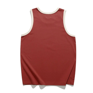 Summer Sleeveless Custom Made <b>Red</b> Tank <b>Top</b> for <b>Men</b> Gym Wear Workout <b>Men</b> Tank <b>Tops</b> Cotton Plain Design Fitness Wear in Wholesale - Product Image 2