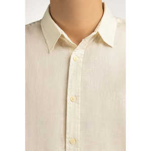 Chemises décontractées pour hommes 100% coton popeline respirantes et infroissables coupe classique pour le bureau été - Product Image 5