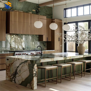 <span class=keywords><strong>Encimera</strong></span> de Cocina de Mármol Verde <span class=keywords><strong>Pino</strong></span> Impresionante para Hotel, Restaurante, Villa, Cocina, Almacenamiento, Verde Bosque, 2m - Product Image 1
