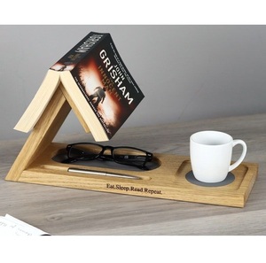 Serre-livres en bois durables et écologiques, élégants et naturels pour les bibliothèques de bureau à domicile. - Product Image 1